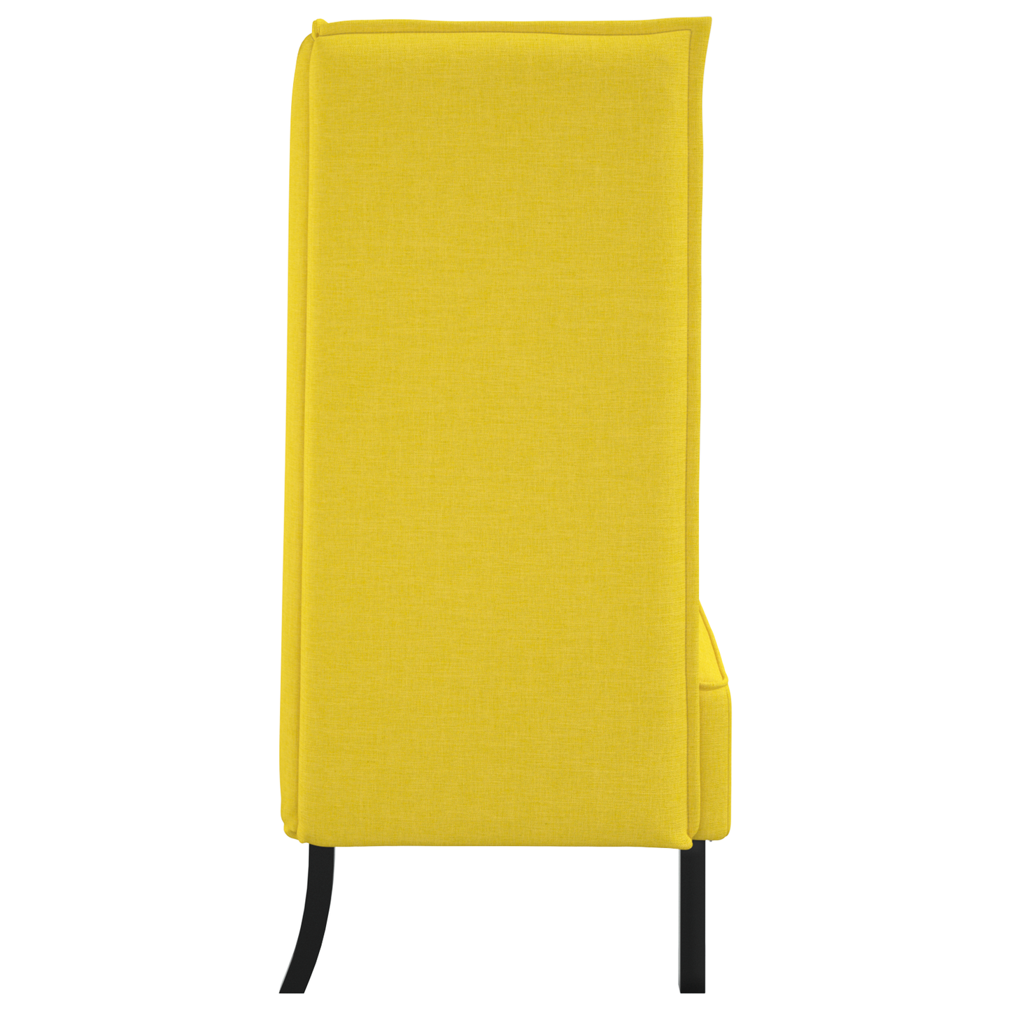 Sofá de Costas Altas Amarelo Claro 109x56x121 cm Tecido