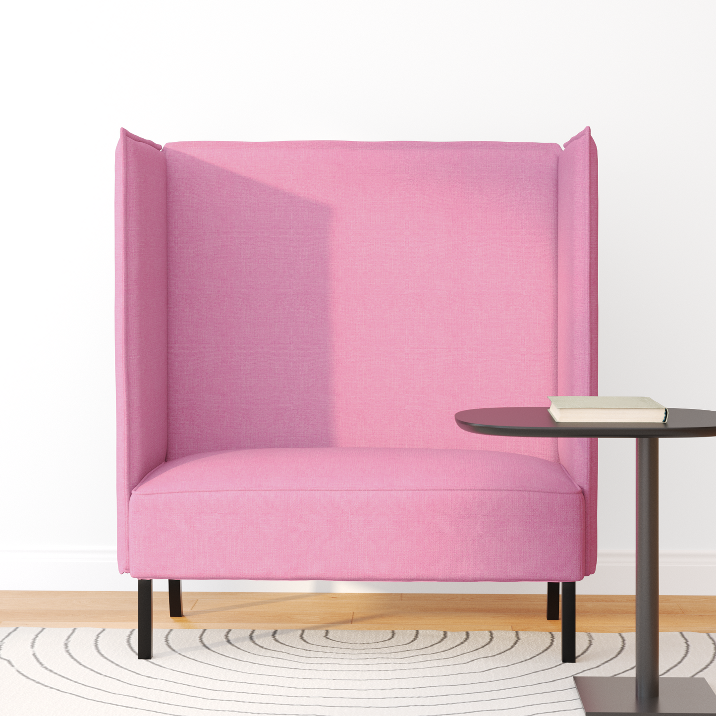 Sofá Alto Rosa 109x56x121 cm Tecido