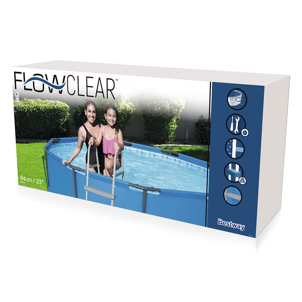 Swimming pool ladder with 2 steps 84 cm 58430