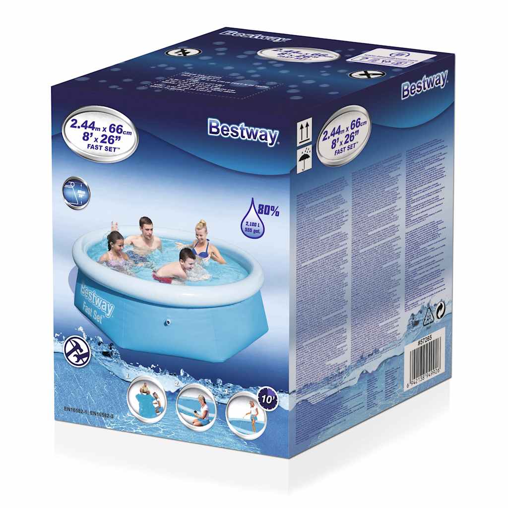 Fast Set Round Inflatable Pool 244x66 cm 57265