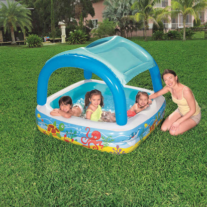 Play pool with blue canopy 140x140x114 cm