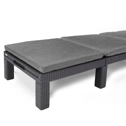 Daytona sun lounger with graphite cushion