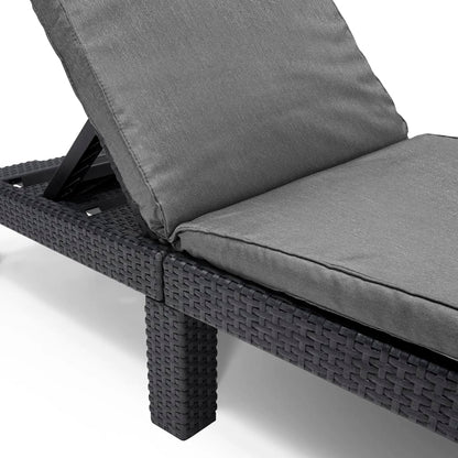 Daytona sun lounger with graphite cushion