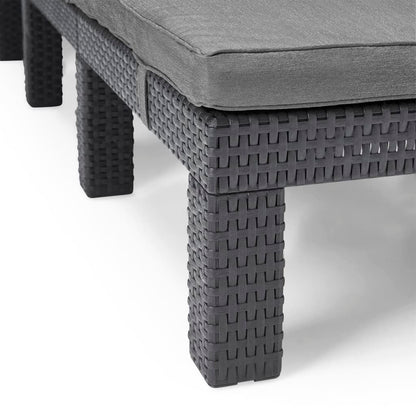 Daytona sun lounger with graphite cushion
