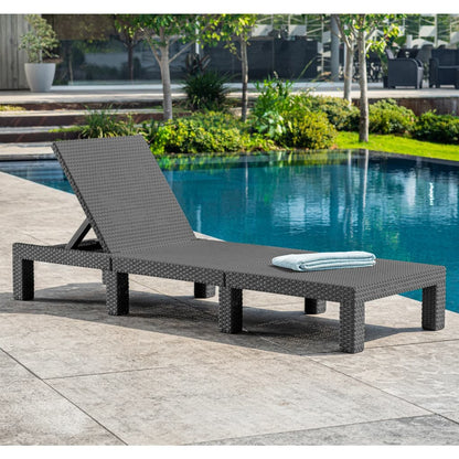 Daytona sun lounger with graphite cushion