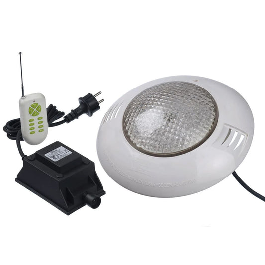 Kit foco piscina com comando 406 LED multicor