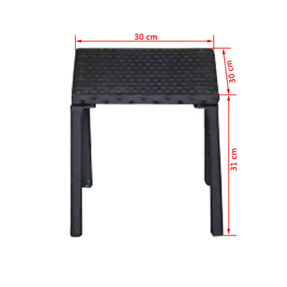 Sun loungers with table in black PE wicker
