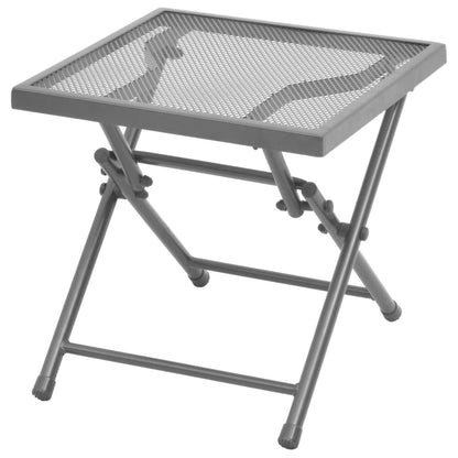 Sun loungers with table 2 pcs steel anthracite