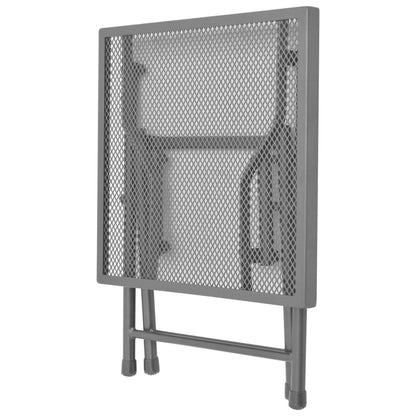 Sun loungers with table 2 pcs steel anthracite