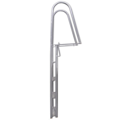 Pool/pier ladder with 4 steps, 167 cm, aluminium
