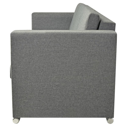 3-seater sofa in light grey fabric