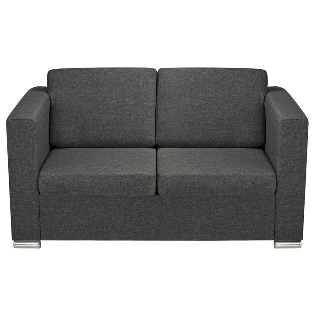 2-seater sofa in dark grey fabric
