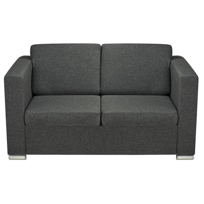 2-seater sofa in dark grey fabric