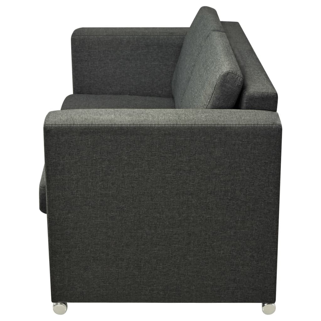 2-seater sofa in dark grey fabric