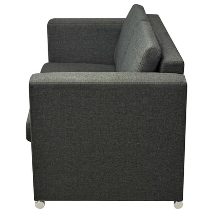 2-seater sofa in dark grey fabric