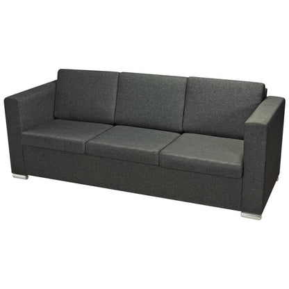 3-seater sofa in dark grey fabric