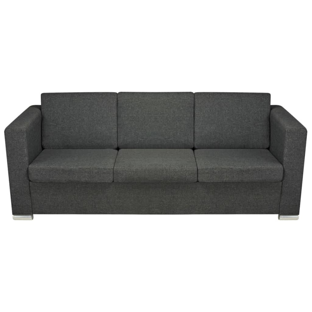 3-seater sofa in dark grey fabric