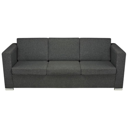 3-seater sofa in dark grey fabric