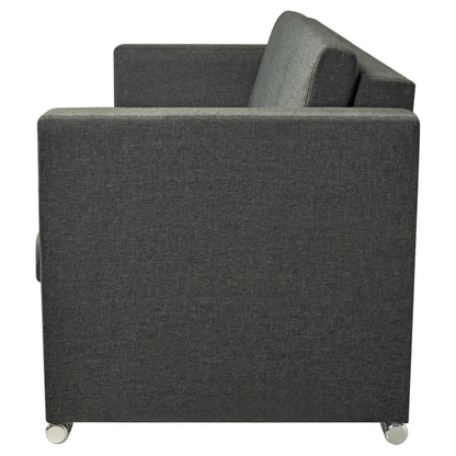 3-seater sofa in dark grey fabric