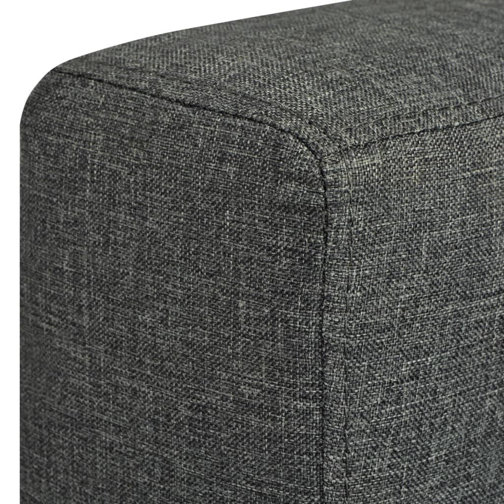 3-seater sofa in dark grey fabric