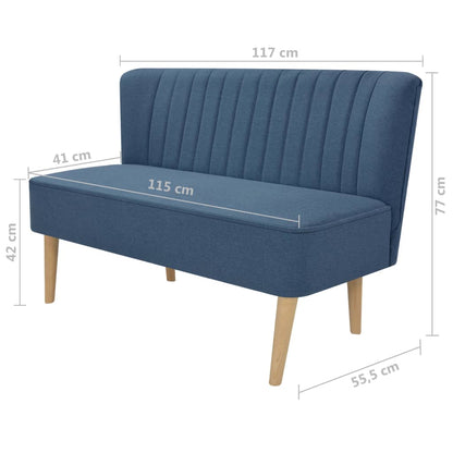 Fabric sofa 117x55.5x77 cm blue