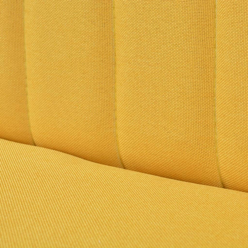 Sofá de tecido 117x55,5x77 cm amarelo