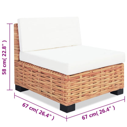Conjunto de sofás 18 pcs vime genuíno