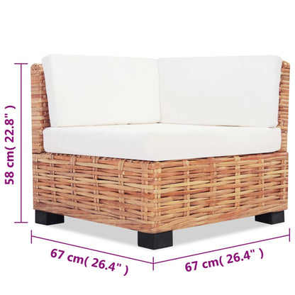Conjunto de sofás 18 pcs vime genuíno