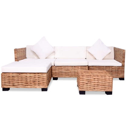 Conjunto de sofás 14 pcs vime genuíno