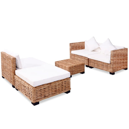 Conjunto de sofás 14 pcs vime genuíno