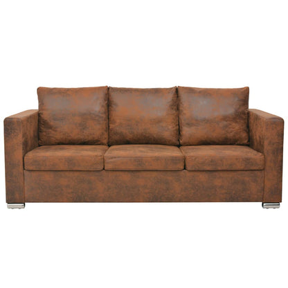 3-seater sofa 191x73x82 cm faux suede