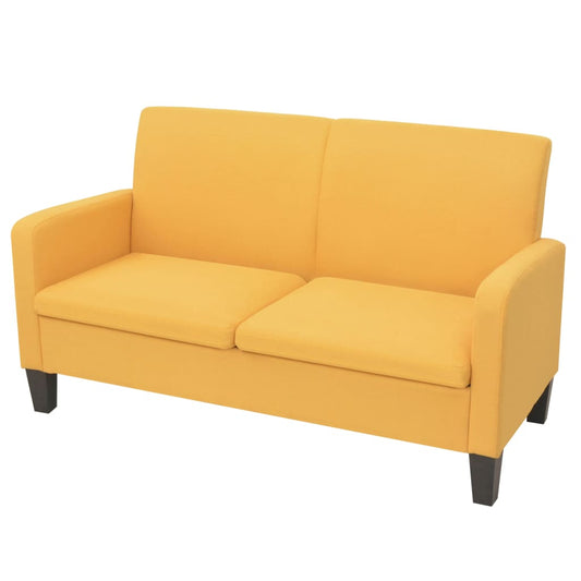 2-seater sofa 135x65x76 cm yellow