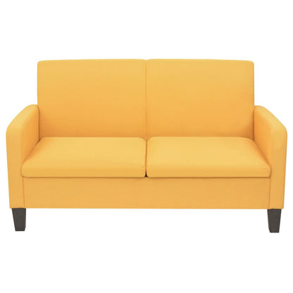 Sofá de 2 lugares 135x65x76 cm amarelo