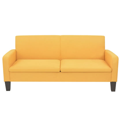 Sofá de 3 lugares 180x65x76 cm amarelo