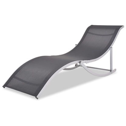 Folding sun loungers 2 pcs aluminium and textilene