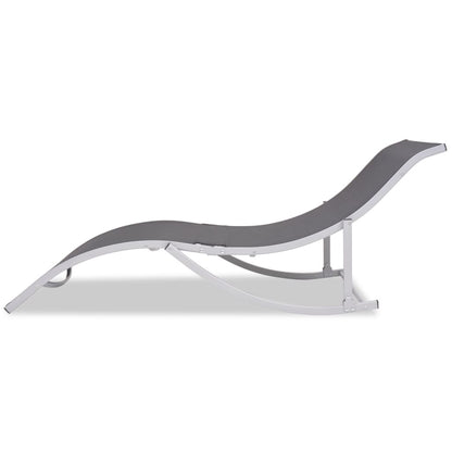 Folding sun loungers 2 pcs aluminium and textilene