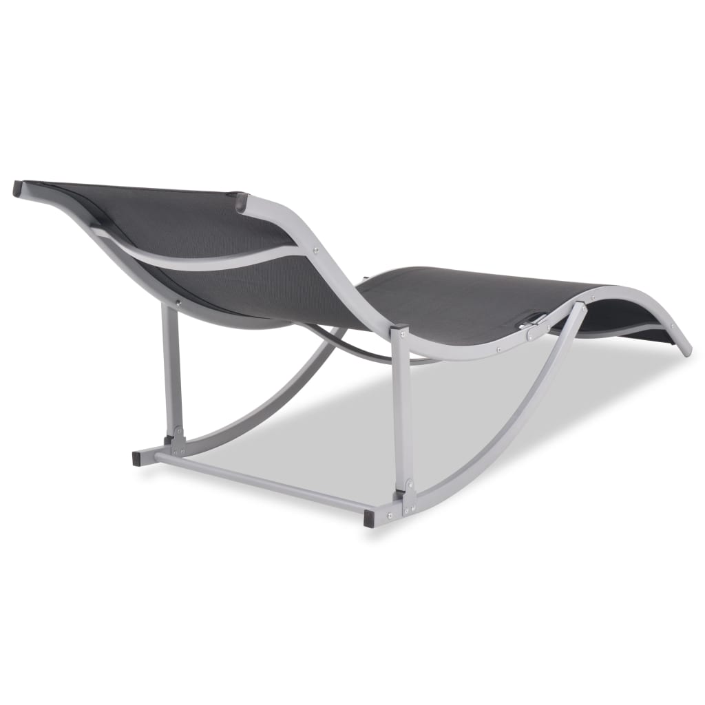 Folding sun loungers 2 pcs aluminium and textilene