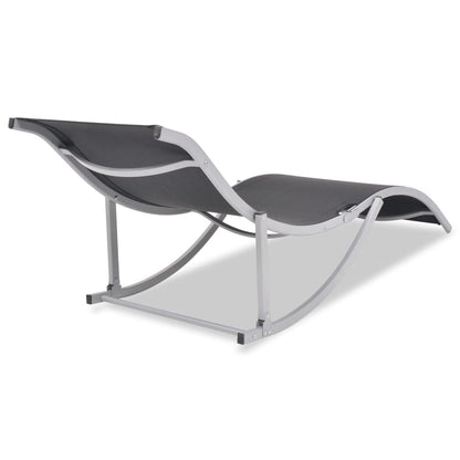 Folding sun loungers 2 pcs aluminium and textilene