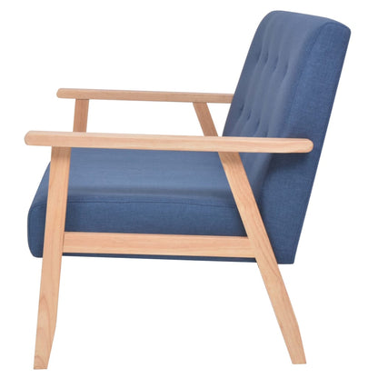 2 seater blue fabric sofa