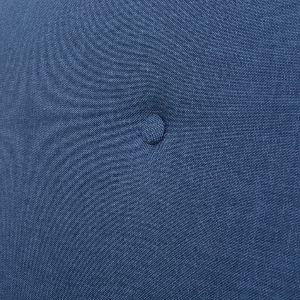 2 seater blue fabric sofa