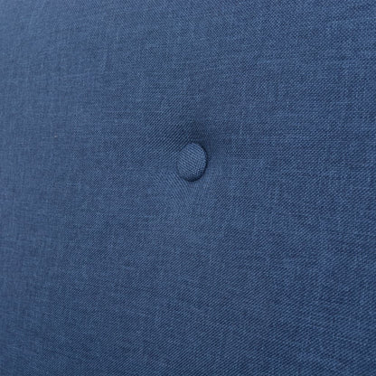 2 seater blue fabric sofa
