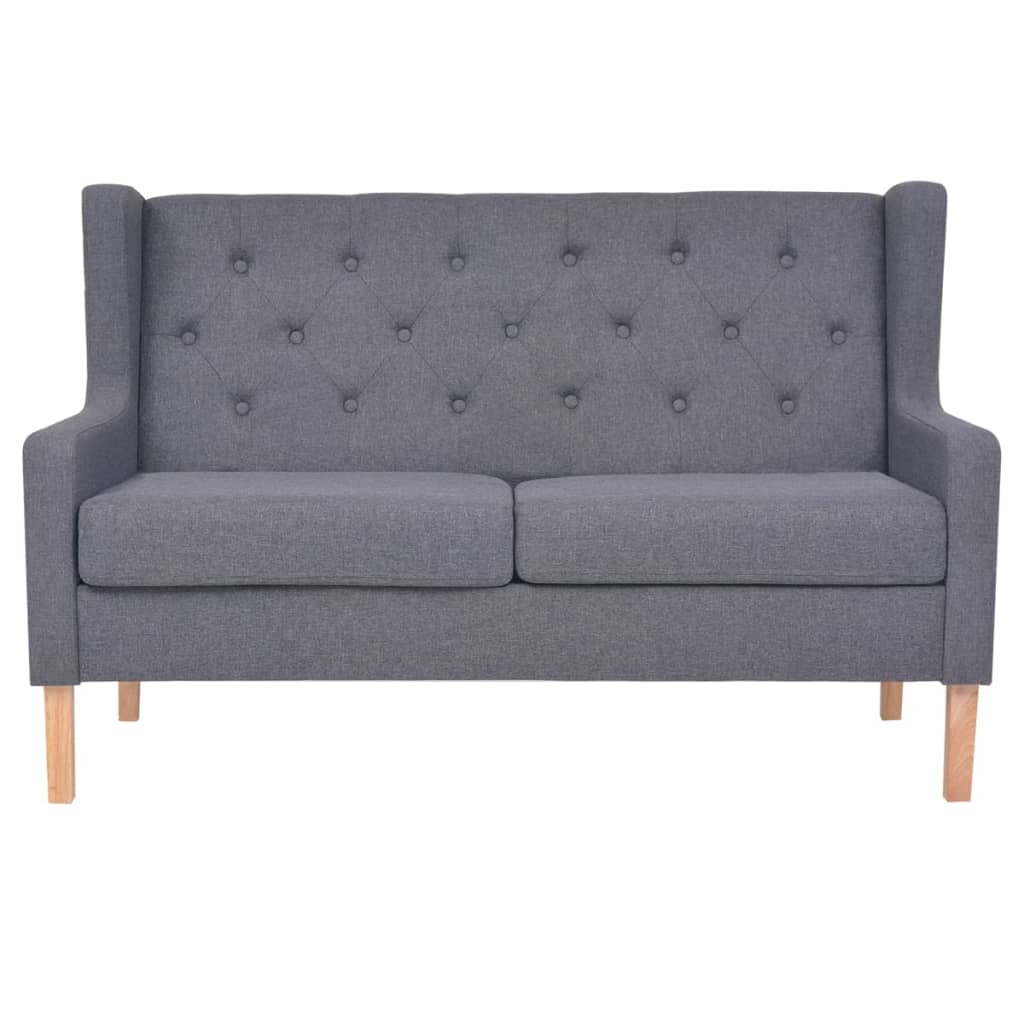 2-seater sofa in grey fabric