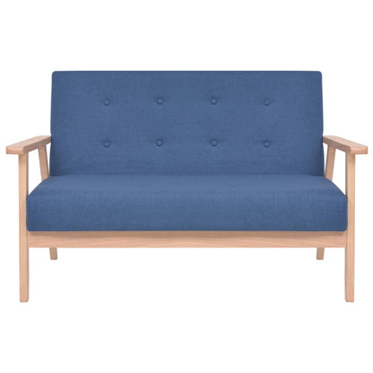 Conjunto de sofás 2 pcs tecido azul