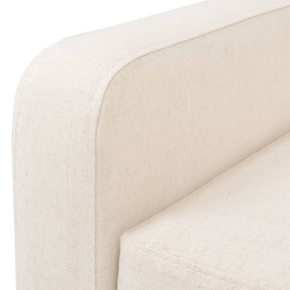 2 pcs cream white fabric sofa set
