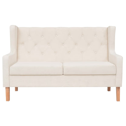 Conjunto de sofás 3 pcs tecido branco nata