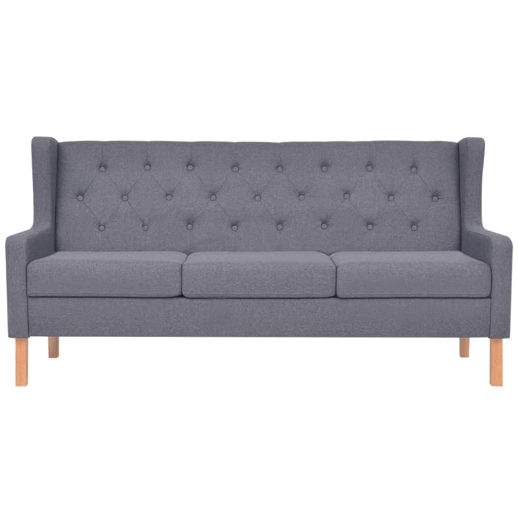 2 pcs grey fabric sofa set