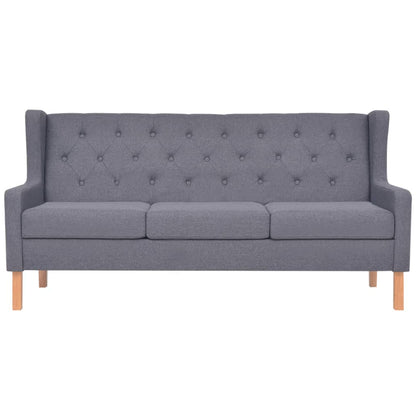 2 pcs grey fabric sofa set