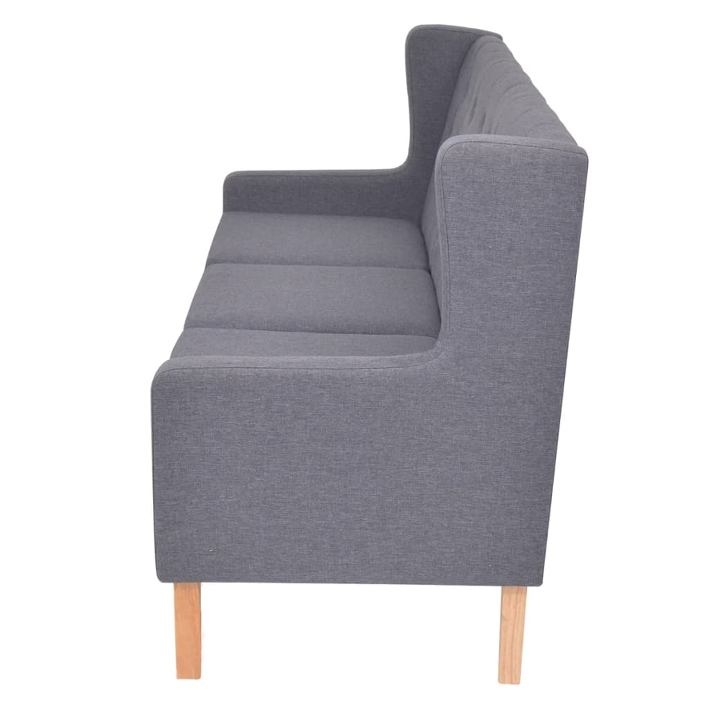 2 pcs grey fabric sofa set