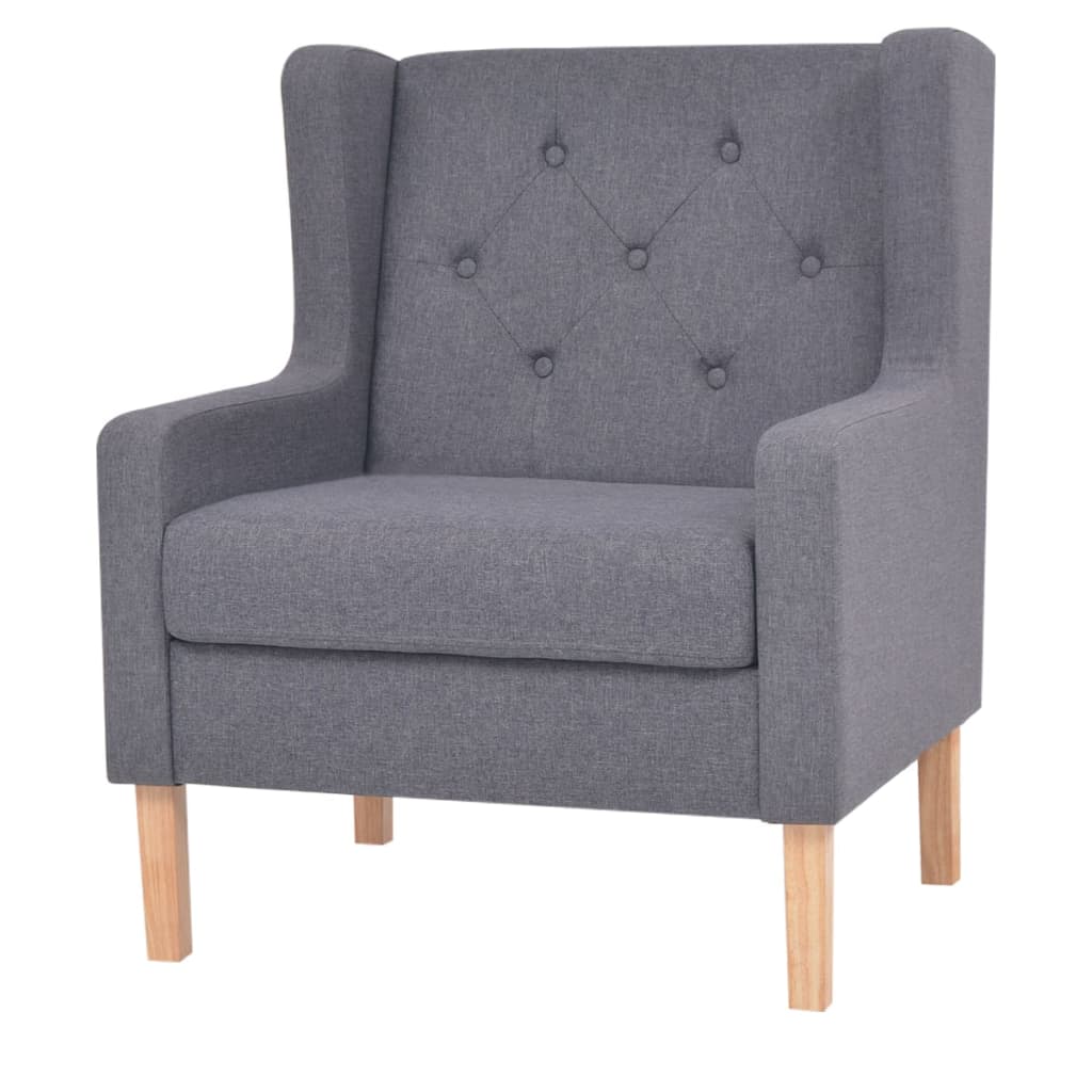 2 pcs grey fabric sofa set