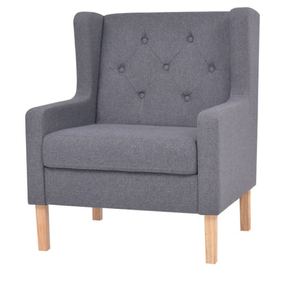 2 pcs grey fabric sofa set